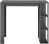 Bartisch Danderyd 120x60x106 cm mit 3 Ablagefächern Dunkelgrau [en. casa] Bild 2