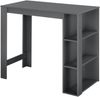 Bartisch Danderyd 120x60x106 cm mit 3 Ablagefächern Dunkelgrau [en. casa] Bild 2