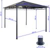 Hardtop Pergola HWC-C77, Garten Pavillon, Kunststoff-Dach Seitenwand Alu hellgrau 3x3m Bild 3