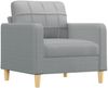 vidaXL Sofasessel Hellgrau 60 cm Stoff 359075 Bild 2