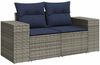 vidaXL 7-tlg. Garten-Sofagarnitur mit Kissen Grau Poly Rattan 3325876 Bild 5