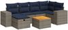 vidaXL 7-tlg. Garten-Sofagarnitur mit Kissen Grau Poly Rattan 3325876 Bild 2