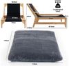 KLAM HOME Relaxsessel Loungesessel Sessel für Erwachsene Weißer Kordelstoff (Akzent-Sessel ohne Arme mit Rückenlehne Ergonomisch), Einzelsessel für Wohnzimmer Schlafzimmer Einrichtung Akzentmöbel Bild 3