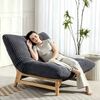 KLAM HOME Relaxsessel Loungesessel Sessel für Erwachsene Weißer Kordelstoff (Akzent-Sessel ohne Arme mit Rückenlehne Ergonomisch), Einzelsessel für Wohnzimmer Schlafzimmer Einrichtung Akzentmöbel Bild 1