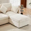 Ecksofa L-Form mit Hocker, Zier- und Armlehnenkissen, Chenille Bild 4