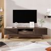 BlingBin TV-Schrank TV-Möbel, TV-Panel, TV-Lowboard, Fernsehtisch TV Board Fernsehschrank (TV-Aufbewahrungsschrank mit Rattan-Dekoration, 2 Türen und 1 Schublade und 3 Offenem Fach, 1-St, Gesamtgröße: 180*40*54 cm, Gewichtskapazität: 50kg, Massivholz-B... Bild 3