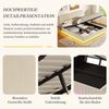 HAUSS SPOLE Polsterbett 140x200 mit Bettkasten&LED,Stauraumbett mit Lattenrost aus Cord,Beige Bild 4