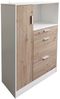 HTI-Line Küchenbuffet Küchenschrank Kombi L Blanca (Stück, 1-St, 1 Küchenschrank Kombi L Blanca) Küchenbuffet Mehrzweckschrank Mikrowellenschrank Bild 2