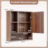 COSTWAY Hängeschrank Spiegelschrank, Badschrank mit verstellbaren Ablagen Bild 3