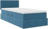vidaXL Aufbewahrungsbett mit Matratze Dunkelblau 100 x 200 cm Samt 3370681 Bild 5