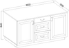 Kommode Stilo 150cm Landhaus Weiß Eiche Artisan Bild 4