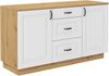 Kommode Stilo 150cm Landhaus Weiß Eiche Artisan Bild 2