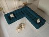 Micadoni Symmetrisches Ecksofa Bellis 5-Sitzer 3D-Stoff Sonic Marineblau Bild 5