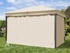 Toolport Gartenpavillon wasserdicht 180g m² Dachplane, Stahlrahmen / Polyester champagner, 3x4 m Bild 3