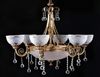 JVmoebel Deckenleuchte Lüster Deckenlampe Deckenleuchter Lampe Kronleuchter Glas Gold, Made in Europa Bild 1