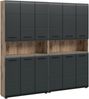 Badezimmer-Set >Ice< in Nox Oak / Schwarz - 180x185x30cm (BxHxT) Bild 2