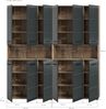 Badezimmer-Set >Ice< in Nox Oak / Schwarz - 180x185x30cm (BxHxT) Bild 5