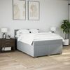 vidaXL Boxspringbett mit Matratze Hellgrau 160x200 cm Stoff 3288253 Bild 4