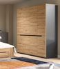 Kleiderschrank Cooper in Eiche und grau mit Spiegel 180 cm Bild 5
