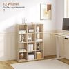 EUGAD Bücherregal, 1-tlg, 4 Ebenen, mit 12 Fächern, freistehendes Würfelregal Bild 4
