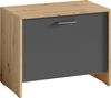 byLIVING Sitzbank BEN / Schuhschrank in Artisan Eiche-Optik hellbraun / Front anthrazit / kleine Flur-Kommode mit Klappe und Einlegeboden / B 60, H 48, T 35 cm Bild 2