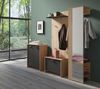 byLIVING Sitzbank BEN / Schuhschrank in Artisan Eiche-Optik hellbraun / Front anthrazit / kleine Flur-Kommode mit Klappe und Einlegeboden / B 60, H 48, T 35 cm Bild 3
