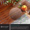 KESSER® Gartenbank Holz Holzbank wetterfest | Für 3 bis 4 Personen | Parkbank aus Massivholz | Sitzbank 320 kg belastbar | Balkonbank Bank für Balkon Terrasse & Garten inkl. Cover 125 cm, Dunkelbraun Bild 4
