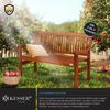 KESSER® Gartenbank Holz Holzbank wetterfest | Für 3 bis 4 Personen | Parkbank aus Massivholz | Sitzbank 320 kg belastbar | Balkonbank Bank für Balkon Terrasse & Garten inkl. Cover 125 cm, Dunkelbraun Bild 5