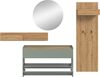 Garderobenkombination B/H/T: 197x205x32 cm in Salbei Nachbildung und Artisan Oak Nachbildung Bild 3