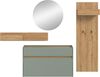 Garderobenkombination B/H/T: 197x205x32 cm in Salbei Nachbildung und Artisan Oak Nachbildung Bild 2