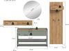 Garderobenkombination B/H/T: 197x205x32 cm in Salbei Nachbildung und Artisan Oak Nachbildung Bild 4