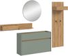 Garderobenkombination B/H/T: 197x205x32 cm in Salbei Nachbildung und Artisan Oak Nachbildung Bild 1