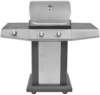 vidaXL Gasgrill, 2+1 Flammen, Stahl, schwarz & silbern, 116,5 x 59 x 117 cm