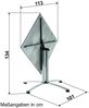 Sieger 5330-31 Party-Klapptisch mit Polytec Tischplatte, Stahlrohr Schiefer / Anthrazit 80 x 73 x 80 cm Bild 3
