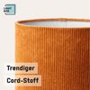 Lightbox Tischleuchte, ohne Leuchtmittel, Retro Tischlampe, Cord, Stoff, E27, 30cm, dekorativ, orange, gelb Bild 3