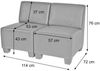 Modular 2-Sitzer Sofa Couch Lyon, Kunstleder ~ rot-braun, ohne Armlehnen Bild 2