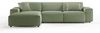 KAWOLA Sofa RANI Ecksofa Cord olivgrün Recamiere links 71 x 189 x 299 cm Bild 3