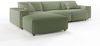 KAWOLA Sofa RANI Ecksofa Cord olivgrün Recamiere links 71 x 189 x 299 cm Bild 2