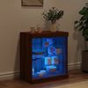 vidaXL Sideboard mit LED-Leuchten Braun Eichen-Optik 60,5x37x67 cm 836699 Bild 3