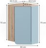 Badschrank Karen Sonoma/Blau 42.4 x 75 cm mit Tür und offenen Fächern Vicco Bild 3