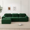 Cloud Modulsofa Boneless L-förmiges Sofa,Modulares Sofa mit Ottoman Modulares Cloud-Sofa 3-Sitzer Corduroy-Cloud-Sofa für Wohnzimmer Montagefreies Sofa,Corduroy,Grün, Bild 2