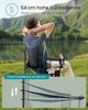 SONGMICS Campingstuhl 2er Set, Klappstuhl Outdoor, Angelstuhl, hohe Rückenlehne, verstellbare Armlehnen, Getränkehalter, klappbar, bis 150 kg belastbar, Camping Garten, hafenblau GCBDE028Q01 Bild 4