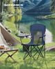 SONGMICS Campingstuhl 2er Set, Klappstuhl Outdoor, Angelstuhl, hohe Rückenlehne, verstellbare Armlehnen, Getränkehalter, klappbar, bis 150 kg belastbar, Camping Garten, hafenblau GCBDE028Q01 Bild 2