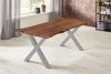 Esstisch Akazie nussbaumfarben 280 x 100 cm X-Gestell silber YVONNE 76522894 Bild 3