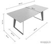 Esstisch 180x90cm graue Keramikplatte schwarze U-Form Beine : Grau Bild 3