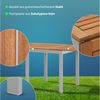 KHG Gartentisch Balkontisch 70x75cm, ausziehbar bis 126 cm, Tischplatte aus Eukalyptus (Outdoor-Tisch ausziehbar), aus Aluminium, zum Schutz pulverbeschichtet, ausziehbar auf 126 cm Bild 4