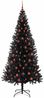 vidaXL Weihnachtsbaum mit 300 LEDs mit Ständer Schwarz 210 cm PVC 3396487 Bild 4