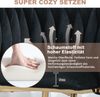 Esszimmerstuhl Schwarz Samt mit Metallbeinen Gold - Velours Sessel,hohe Tragkraft 150kg, gepolsterte Rückenlehne,für Küche Wohnzimmer Bild 5