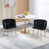 Esszimmerstuhl Schwarz Samt mit Metallbeinen Gold - Velours Sessel,hohe Tragkraft 150kg, gepolsterte Rückenlehne,für Küche Wohnzimmer Bild 2