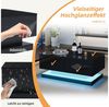 Merax Couchtisch hochglanz Beistelltisch mit LED-Beleuchtung inkl. App (1-St), Beistelltisch Wohnzimmertisch mit 2 Schubladen, Sofatisch 90x50x38cm Bild 4
